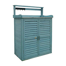 BESTSOON Armadietto da Esterno per Mobili da Giardino Outdoor Locker Governo di immagazzinaggio Balcone Cortile Attrezzo da Giardino in Legno scarpiera Rack Impermeabile Protezione Solare