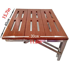 ZYQDRZ Sgabello da Bagno A Muro, Sgabello da Bagno Pieghevole in Legno, Sedia da Doccia A Muro, Impermeabile E Impermeabile