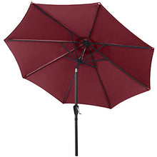 ABCCANOPY Ombrellone con pulsante per l’inclinazione, per il cortile, tavolo, mercato, giardino, terrazza e piscina, 8 stecche, oltre 13 colori, diametro: 19 cm / 22,9 cm / 25,4 cm