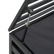 Tidyard Contenitore per Giardino, Baule da Giardino, Baule Contenitore da Esterno in Alluminio 150x100x100 cm Antracite