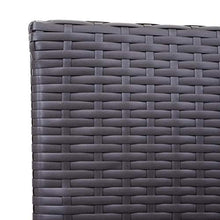 Mendler Salottino polyrattan HWC-G27 tavolino con 2X poltrone Grigio Cuscini Grigi