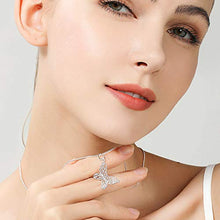 Baoxiaohed Collana in Argento Sterling,925 Sterling Argento Farfalla Tinta Unita Snake Chain Collana, Utilizzata Come Regalo per La Festa della Mamma, Feste, Compleanni E Anniversari