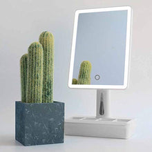 SHJMANPA Regolabile Lighted Makeup Mirror,Specchio da Trucco con Luce LED Specchio Cosmetico Illuminato Portatile Specchio Makeup Professionale Touch Screen 360° Girevole dimmerabile