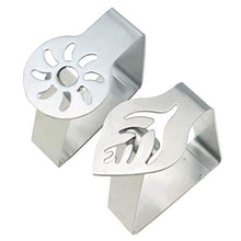 WERTAZ Clip per tovaglia in Acciaio Inossidabile,Clip Decorative per Tovaglia a Forma di Foglia in Acciaio Inox, Argento