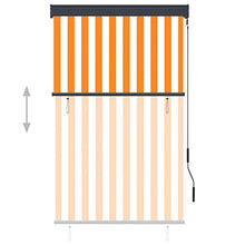 vidaXL - Tenda avvolgibile per esterni, 100 x 250 cm, colore: Bianco/Arancione