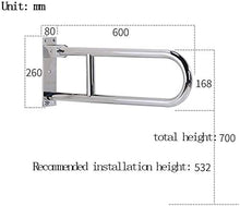 Maniglioni da Bagno Bagno Grab Bar, lucidato bracciolo di Sicurezza, Doccia Pieghevole corrimano Anziani disabili Vasca da Bagno, Servizi igienici Anti-Skid Supporto Maniglia Accessori da Bagno