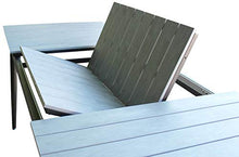 Milani Home s.r.l.s. Tavolo da Giardino Allungabile in Alluminio E Polywood 160/240 X 90 Colore Antracite,Grigio
