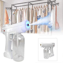 Spruzzatore Portatile 800ML 2600Mah Macchina A Spruzzo con Pistola A Vapore A Nebbia d'Acqua al Litio con Luce Blu per Casa, Interno/Esterno, Barbiere