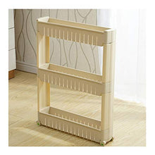 &ripiano di stoccaggio Scaffalature Mobili Creative Home Bagno Cucina Gap 3 strati di stoccaggio di finitura con cremagliera Scaffale di finitura