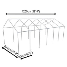 vidaXL Struttura in Acciaio per Tenda da Festa 12x6 m Struttura Gazebo Chiosco