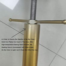 HMM Sgabelli da Bar Regolabili Sgabello da Bar Girevole Sedie Alte da Bar Sedile in Velluto Gamba in Metallo Dorato Sgabello Alto Regolabile con Schienale/da 65 a 80 Cm