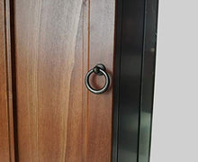 Specchiera pensile cm.91,8x16x60, 2 ante in legno arte povera con illuminazione