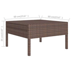 FAMIROSA Set Divani da Giardino 6 pz con Cuscini in Polyrattan Marrone-6783