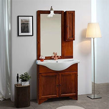 Kiamami Valentina MOBILE ARREDO BAGNO 85 CM ARTE POVERA FINITURA LEGNO NOCE