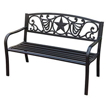 Acciaio Outdoor Ghisa Giardino Panchina 50" X 23.62" X 34.25" (Color : Black)