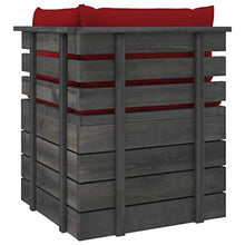 vidaXL Divano da Giardino 2 Posti su Pallet con Cuscini Massello Pino