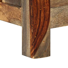 FAMIROSA Credenza Grigia 100x30x50 cm in Legno Massello di Sheesham