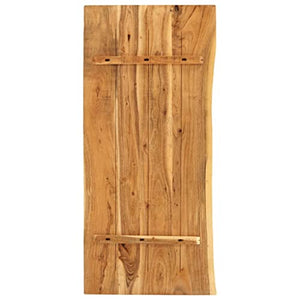 vidaXL Legno Massello di Acacia Piano per Lavabo Bagno Ripiano per Lavello Rustico Mensola per Lavandino Accessori per Bagno 140x55x2,5 cm