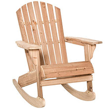 Outsunny Sedia Adirondack in Legno, Sedia a Dondolo per Giardino ed Esterni Impermeabile, 77x94x97cm Teak