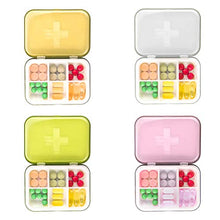 DOITOOL - Contenitore per pillole da viaggio, con 6 griglie, in plastica, impermeabile, porta pillole portatile (verde, bianco, rosa, arancione)