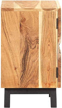 H-CAR Comodino Comodino Comodini Finitura Laterale Tavolo per Cameretta 40x30x51 Cm Legno Massello di Acacia