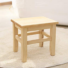 Deryang Sgabello Quadrato Multiuso in Legno, Sgabello in Legno, Bagno Camera da Letto per Soggiorno Lavanderia