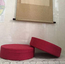 GGoty, cuscino rotondo Futon Tatami per sedia da interni ed esterni, cuscino per sedia da pranzo con finestra a baia e futon, in pietra, colore arancione, 40 x 40 x 10 cm