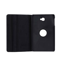 Artfeel Cover per Samsung Galaxy Tab A 10.1 2016 T580/T585,Girevole 360 Gradi di Rotazione Supporto Custodia,Visualizzazione Multi-Angolo Sottile Leggero PU Pelle Flip Cover,Nero
