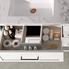 Randalsa Mobili Olive | Bianco Opaco | Manico Nero | 80 X 88,5 X 45 cm + lavabo in Ceramica