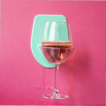 Supporto di Vetro di Vino Verticale Parete di Plastica Montato Coppe Rack Bagno Cucina Gadget (Colore Casuale)