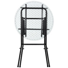 Casaria Tavolino Alto Giardino Pieghevole Rotondo Ø 72cm da Ricevimento Tavolo da Bar Bistro Esterni