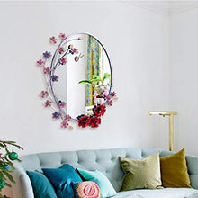 Moolo Specchio per Il Trucco Specchio da Parete Shabby Chic Ovale, Specchio da Parete in Ferro Battuto Specchio Creativo per la Decorazione Domestica