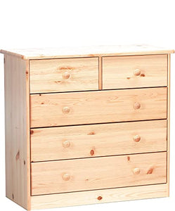 Erst-Holz Design Semplice per Cassettiera-credenza con 5 cassetti in Pino massello 90.50-12S