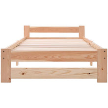 WGYDREAM Letto Struttura del Letto Naturale in Legno Massello con Testiera Base del Giroletto Solida Facile Assemblaggio Letto Singolo per Adulti Bambini Adolescenti, 90x200 Cm