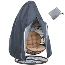 RASHION Copri Sedia per Appendere Le Uova nel Patio - Copri Sedia per Altalena da Giardino Impermeabile con Cerniera, 190x115 cm / 74,8"x45,3 (Gray)