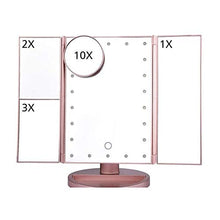 Specchio per Il Trucco Trucco Trucco Specchi A LED con Luce 22 LED Pieghevole LED 2x3x10x Ingrandimento Luce Retroilluminato Specchi for Professionale