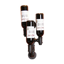 Brilliant firm Set Bar Cremagliera del Vino Bar Creativo Appeso a Parete rovescio Vino Rack Industriale Vento in Ferro battuto cremagliera Vino Vino (Color : Black, Size : 39 * 18 * 6cm)