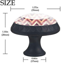Colorful Chevron Geometrical Pomelli per Porta Set di 4 Pomelli per Mobili Manopole per Cassetti Cucina Armadio Vetro