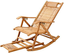 Sedia Lounge Sedia Regolabile Chaise Reclinabile Bamboo Sedia a Dondolo Pieghevole Pieghevole Sedia a Sdraio Portatile per Giardino Prato a Sdraio Backyard
