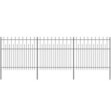 Tidyard Recinto Palizzato Ornamentale di Sicurezza in Acciaio,Recinzione per Recinzione da Giardino/Balconi/Cancelli 600x175cm