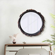 JoinBuy.R - Specchio da parete rotondo a forma di loto per il bagno, per il trucco, decorazione artistica creativa