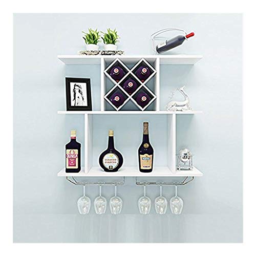 WiWine Rack Modern Diamond Wine Restaurant Appendiabiti da Parete for Uso Domestico Portabottiglie Splendido Portabottiglie da Vino GMING (Color : White)