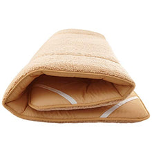 QVIVI Materasso Futon, Pieghevole Agnello Peluche Tinta Unita Antiscivolo Pavimento Materassi Letto futon Addensato Materasso Tatami Beige 1.2 * 2M
