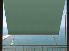 VERDELOOK Tenda da Sole Milos a Caduta avvolgibile con Braccetti 80 cm per ancoraggio, larghezza 2,5 m e altezza 2,5 m, verde