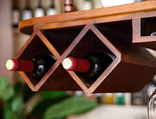 FYHH-JZHY Portabottiglie Europeo in Legno Massello/Bar Portabottiglie Creativo, Portabicchieri da Vino Personalit脿 Invertita Portabicchieri da Vino Portabottiglie da Soffitto, 3.100 * 28 * 20Cm