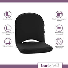 bonVIVO Easy Smart, Sedia Pieghevole Portatile da Esterno, Sedia Richiudibile con Schienale Regolabile e Copertura Impermeabile, Ideale Come Sedia da Yoga, Cuscino da Meditazione o Sedia da Campeggio