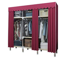 DPLQX - Armadio Portatile per Armadio, Armadio, Resistente alla Polvere, all'umidità, Facile da installare, Extra Forte e Durevole, Red, 150x45x172CM/59x18x68in