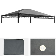 Mendler Telo di Ricambio Copertura Tetto per Gazebo Cadice Poliestere 3x4m Grigio