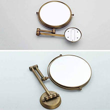 Specchio da Trucco, Specchio Ingranditore, Bagno 3X Ingrandimento Doppio Lato, 20 cm Doppio Faccia Specchio a Parete, Specchio da Parete Girevole e Rotondo, Allungabile, per Bagno, Spa, Hotel
