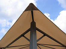 QUICK STAR Tetto di ricambio per gazebo da giardino, 250 g, 3 x 3 m, sabbia anticata, rivestimento di ricambio